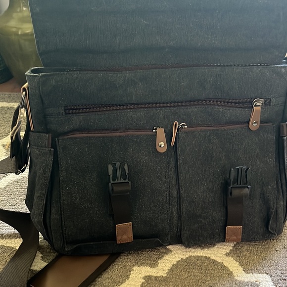🆕 Vaschy Laptop Bag, NWT, Grey/Brown, Trendy - Picture 12 of 15